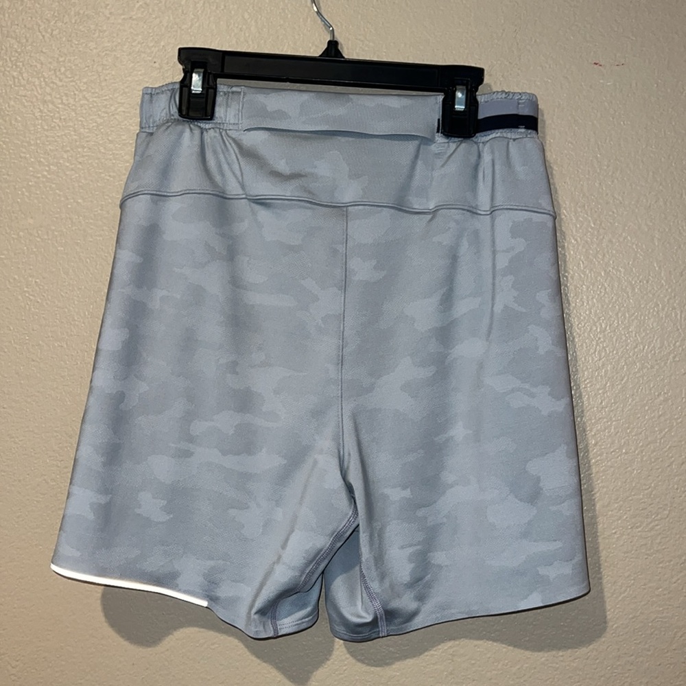 Lululemon Gray Camo Surge 6in. Athletic Shorts (lined)